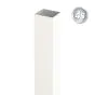 Alu Pfosten 60 x 60 x 3 mm - Farbe: weiß, Länge: 75 cm