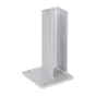 Alu Fußplatte mit Überstand Wandseitig - Grundplatte: 180 x 180 mm