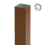 Alu Pfosten 100 x 100 x 4 mm - Farbe: braun, Länge: 75 cm