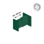 Alu Fußplatte für Pfosten 100 x 100 mm, stirnseitig, Mitte - Farbe: grün