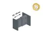 Alu Fußplatte für Pfosten 100 x 100 mm, stirnseitig, Mitte - Farbe: anthrazit 5S