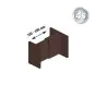 Alu Fußplatte für Pfosten 100 x 100 mm, stirnseitig, Mitte - Farbe: schokobraun