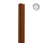 Alu U-Profil stirnseitige Montage für 20 mm Profile, Ausführung: Eck- und Endsteher - Farbe: braun, Länge: 200 cm