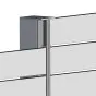 Alu U-Profil stirnseitige Montage für 20 mm Profile, Ausführung: Mittelsteher - Farbe: anthrazit 5S, Länge: 100 cm