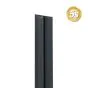 Alu U-Profil stirnseitige Montage für 20 mm Profile, Ausführung: Mittelsteher - Farbe: anthrazit 5S, Länge: 100 cm