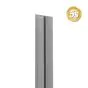 Alu U-Profil stirnseitige Montage für 20 mm Profile, Ausführung: Mittelsteher - Farbe: dunkelgrau 5S, Länge: 200 cm