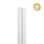 Alu U-Profil stirnseitige Montage für 20 mm Profile, Ausführung: Mittelsteher - Farbe: grau 5S, Länge: 100 cm