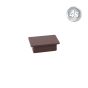 Alu Ornament Abdeckkappe Verona - Farbe: schokobraun, Form: flach, Querschnitt: 44 x 30 mm