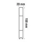 Alu Abschlussprofil 150 x 20 mm  - Farbe: grau 5S, Länge: 300 cm