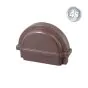 Alu Latten Abdeckkappe - Farbe: schokobraun, Form: rund