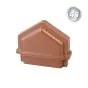 Alu Latten Abdeckkappe - Farbe: braun, Form: spitz