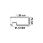 Alu Lamellen Abschlussprofil 44 x 20 mm - Farbe: braun, Länge: 250 cm