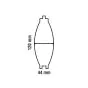 Alu Querlattenprofil 44 x 120 mm - Farbe: braun, Länge: 300 cm, Höhe: 12 cm