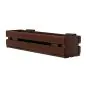 Aluminium Blumenkasten-Bausatz Mod. Liverpool – Farbe: schokobraun (RAL 8017), max. Breite: 100 cm