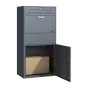 Briefkasten inkl. Paketfach Mod. 72A – Farbe: anthrazit, Breite: 72 cm, Höhe: 150 cm, Tiefe: 45 cm