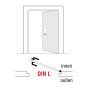 Kunststofftür Mod. Standard 2 - 1000 x 2100 mm (B x H), Anschlag: innen links - DIN links