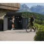 Fahrradgarage – Farbe: anthrazit, Maße: 2000 x 1000 x 1569 mm