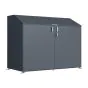 Fahrradgarage – Farbe: anthrazit, Maße: 2000 x 1000 x 1569 mm