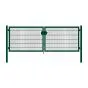 Rohrrahmenflügeltor 2-flügelig - Ausführung: grün beschichtet, Höhe: 123 cm, Durchgangslichte: 350 cm
