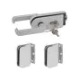 Glastür ESG 8 mm -  Ausführung: grau, Türblatt: 821 x 2013 mm (B x H), lichte Bauöffnung: 850 x 2035 mm (B x H)