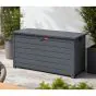 Aluminium Gartenbox - Breite: 1350 mm, Tiefe: 590 mm, Höhe: 750 mm, Rauminhalt: 424 l