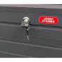 Aluminium Gartenbox - Breite: 1350 mm, Tiefe: 590 mm, Höhe: 750 mm, Rauminhalt: 424 l