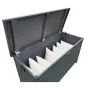 Aluminium Gartenbox - Breite: 1350 mm, Tiefe: 590 mm, Höhe: 750 mm, Rauminhalt: 424 l