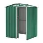 Gerätehaus Kompakt 1, Farbe: grün, Dachlänge: 1550 mm, Dachbreite: 1300 mm, Gesamthöhe: 1860 mm