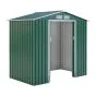 Gerätehaus Kompakt 2 - Farbe: grün, Dachlänge: 2130 mm, Dachbreite: 1270 mm, Gesamthöhe: 1850 mm
