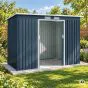 Gerätehaus Kompakt 3 - Farbe: anthrazit, Dachlänge: 2770 mm, Dachbreite: 1300 mm, Gesamthöhe: 1730 mm