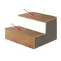 Design Stufenauflage mit Holzkern 1200 x 295 x 30 mm, 4 Stück  - Modell: BRUCKNER Eiche hell