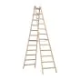Holzleiter Doppelleiter Mod. HZ - Sprossenanzahl: 2 x 12, Länge: 3,76 m