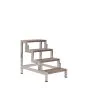 Montagetritt ohne Geländer - Stufentiefe: 240 mm, Breite: 0,6 m, Höhe: 0,8 m, Gewicht: 13 kg, max. Gesamtbelastung: 250 kg, max. Belastung pro Stufe: 150 kg