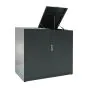 Mülltonnenbox 2-flügelig - Farbe: anthrazit, Breite: 134 cm, Höhe: 120 cm, Tiefe: 80 cm