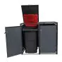 Mülltonnenbox 2-flügelig - Farbe: anthrazit, Breite: 132 cm, Höhe: 116 cm, Tiefe: 80 cm
