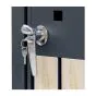 Mülltonnenbox 2-flügelig - Farbe: anthrazit & Holzoptik, Breite: 132 cm, Höhe: 116 cm, Tiefe: 80 cm