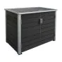 Alu / WPC Mülltonnenbox 2-flügelig - Farbe: anthrazit, Breite: 151 cm, Höhe: 118 cm, Tiefe: 95 cm