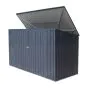 Mülltonnenbox / Gerätehaus - Farbe: anthrazit, Länge: 2350 mm, Breite: 1000 mm, Höhe: 1300 mm 
