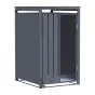 Mülltonnenbox Alina 1-flügelig – Farbe: anthrazit, Breite: 68 cm, Höhe: 116 cm, Tiefe: 80 cm