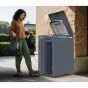 Mülltonnenbox Alina 1-flügelig – Farbe: anthrazit, Breite: 68 cm, Höhe: 116 cm, Tiefe: 80 cm