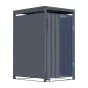 Mülltonnenbox Alina 1-flügelig – Farbe: anthrazit, Breite: 68 cm, Höhe: 116 cm, Tiefe: 80 cm