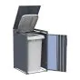 Mülltonnenbox Alina 1-flügelig – Farbe: anthrazit, Breite: 68 cm, Höhe: 116 cm, Tiefe: 80 cm