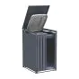 Mülltonnenbox Alina 1-flügelig – Farbe: anthrazit, Breite: 68 cm, Höhe: 116 cm, Tiefe: 80 cm