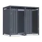 Mülltonnenbox Alina 2-flügelig – Farbe: anthrazit, Breite: 132 cm, Höhe: 116 cm, Tiefe: 80 cm