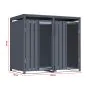 Mülltonnenbox Alina 2-flügelig – Farbe: anthrazit, Breite: 132 cm, Höhe: 116 cm, Tiefe: 80 cm