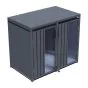 Mülltonnenbox Alina 2-flügelig – Farbe: anthrazit, Breite: 132 cm, Höhe: 116 cm, Tiefe: 80 cm