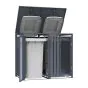 Mülltonnenbox Alina 2-flügelig – Farbe: anthrazit, Breite: 132 cm, Höhe: 116 cm, Tiefe: 80 cm