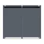 Mülltonnenbox Alina 2-flügelig – Farbe: anthrazit, Breite: 132 cm, Höhe: 116 cm, Tiefe: 80 cm