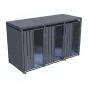Mülltonnenbox Alina 3-flügelig – Farbe: anthrazit, Breite: 80 cm, Höhe: 116 cm, Tiefe: 198,5 cm