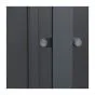 Mülltonnenbox 3-flügelig – Farbe: anthrazit, Breite: 198,5 cm, Höhe: 116 cm, Tiefe: 80 cm